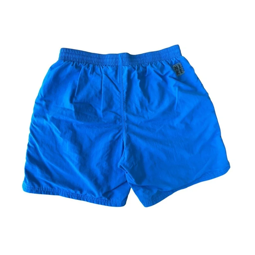 Nike Mens‎ Blue Volley Swim Shorts Large Graphic Swoosh Trunks